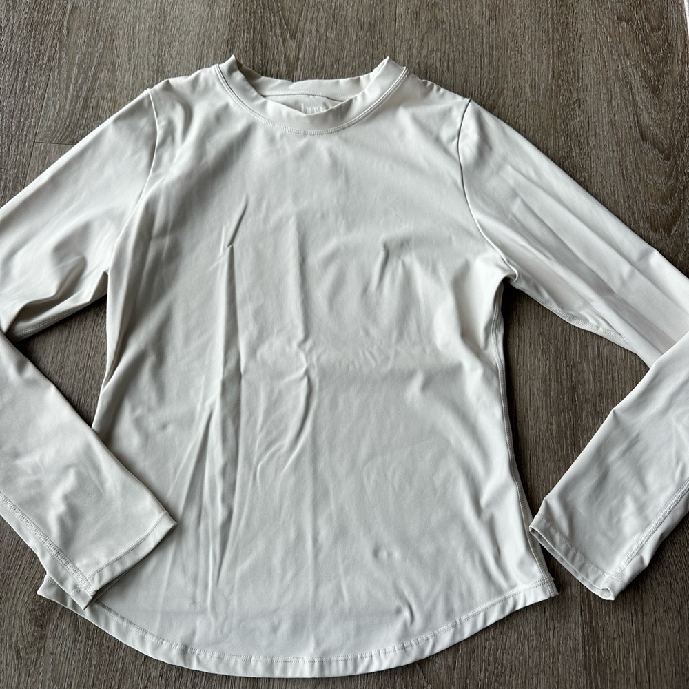 Elegant Cream Long Sleeve Women's Top